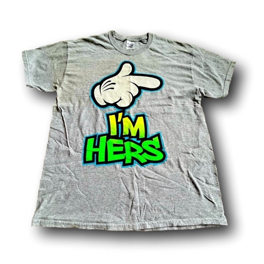 Men’s I’m Hers in Disney Font and Mickey Mouse hand